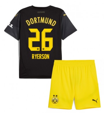 Borussia Dortmund Julian Ryerson #26 Borta Kläder Barn 2024-25 Kortärmad (+ Korta byxor)